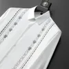Roupas de marca Camisas casuais de luxo masculinas manga comprida finas camisas formais de negócios camisa social para banquetes 5XL