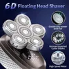 Head Shavers For Men Six-blade Electric Shaver Bald Hair Clipper Rechargeable Six-in-one Razor Cordless And Rechargeable Bald Head Shaver