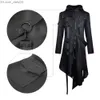 Theme Costume Cosplay Men's Halloween Gothic Long Sleeve Hooded Jacket New Solid Halloween Cosplay Vintage Come Z230805