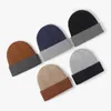 Bérets bloc couleur Jacquard bonnets hiver tricoté chapeau hommes extérieur polaire épais froid casquette femme oreille Protection chaud Skullies