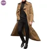 Männer Trenchcoats Einfache Windjacke 2023 Erweiterte Gürtel Zweireiher Mantel Mode Casual Jacke Kleidung 230804