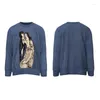 Men's Sweaters ERD Blue Couple Graffiti Printed Sweater Men Women 1:1 High Quality Cashmere Wool Loose Long Sleeve Sweatshirts Knitted