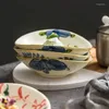 Bowls Family Dobera Bowl Dish Pastoral Ceramic Japanese Exquisite High-Grade Dip Small To Eat Rice Plates Utensils For Kitch