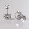 Vvs 5 mm et 6,5 mm Oreurs Lady Diamond 1carat Moisanite Rhodium plaqué 925 boucles d'oreilles Moisanite en argent