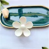 Hair Clips Barrettes 2021 Korean Large Strong Holder Blue Flower Elegant Frosted Claws Pink Clip Claw Hairdressing Tool Accessories Dhmjo