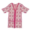 Kvinnors stickor Kvinnor Halva ärmkrokkardigan kimono tröja Boho Beach Holiday Outwear A5KE