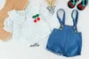 Completi di abbigliamento Completi di vestiti per ragazze estive Set di piccoli fiori Nuovo stile di moda Da anni Vestiti per bambini T-shirt Tuta da bambino corta R230805