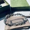 Vintage 925 silver interlocking chain bracelet does not fade fashion simple old lovers with the same birthday gift Bring the original box