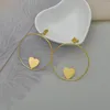 Dangle Earrings Acheerup Gold Color Welded Heart Stainless Steel For Lover Women Girl Fashion Party Birthday Jewelry Accessories Gift