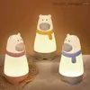 Lamps Shades Night Lights Cute Baby Light Mini Eyes Hippo Usb Dimming Charging Lamp Creative Gift Children's Day Kids Girlfriend Bedside Deco Z230805