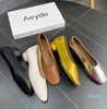 أحذية النساء Aeyde Square Toe Flats Fashion New Classic Vintage Marning Shoes