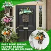 Dekorativa blommor Artificial Lavender Wreath Basket Mors dag lila simulering Flower Blue Door Hanging For Home Wall Dec T0F2