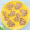 Stampi da forno Festa di compleanno per bambini Stampo per biscotti pressabile Stampo per biscotti Strumento per utensili da forno Taglierina per goffratura animale 8 Pz / set Frese