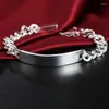 Charm Bracelets Pulseira Masculina Moda Jóias de Prata 925 Clássicas 10mm 20cm Cadeia de Elos Para Mulheres Homens Alta Qualidade