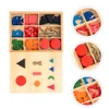 Bloc-notes Aides pédagogiques Montessori Symbole grammatical Puzzle Cadeaux pour bébé Syntaxe en bois Jigsaw Coloré Jouet précoce 230804