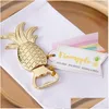 Ouvre-bouteille en métal ananas bière ouvre-bouteille fournitures de décoration de fête or Ananas faveurs cadeaux ménage cuisine bar Gadgets Drop Deliv Dhzeb