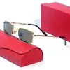 Mode lunettes de soleil sans monture Designer femmes à la mode petit rectangle lunettes de soleil été voyage Style UV400 or marron nuances pour hommes lunettes Sonnenbrille