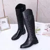 2023 Luxusdesigner Boots Frauen Martin Holz Cowboy Schneeschwarz Leder Luxus High Heels