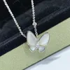 LIDU High Quality Sterling Silver Silver Butterfly Colar temperamento Tudo o que é um presente de jóias de luxo requintado da cadeia de clavículas para amigos