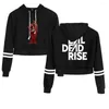 Men's Hoodies Evil Dead Rise 2D Print Umbilical Hooded Sweater Women Sexy K-pops Harajuku