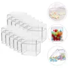 Present Wrap Cake Stand Candy Story Holder Clear Display Container Case Square Organiser Jewelry Mini Vases