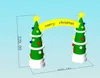 SAYOK arco de árbol de Navidad inflable entrada arco de Navidad inflable con soplador e iluminación utilizado para decoración interior/exterior