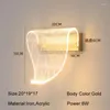 Applique murale acrylique Led éclairage moderne luxe or 8w lumière salon chambre chevet miroir escalier allée nordique luminaires intérieurs