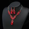 Bruiloft Sieraden Sets KMVEXO Mode Meerdere Crystal Prom voor Vrouwen Accessoires Pauw Ketting Oorbellen Bruids 230804