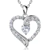 Pendentif Colliers CAOSHI Romantique Amour Coeur Collier Pour Femmes Brillant Zircone Accessoires Fiançailles De Mariée De Mariage Bijoux Cadeau