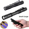 MINI MINI 395NM UV Flashlight Blacklight Blackproof Medical Burse Pen Calctor Calctor Buture-Boy-Torch Lights مع ضوء أرجواني أصفر باللون الأحمر الأصفر