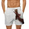 Shorts masculino 2023 verão roupa de banho estampada praia sexy calção de banho masculino maiô prancha de surf curto com cordão