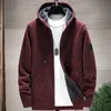 Men's Jackets Fashion Sweater Jacket Mens Cardigan Simple Casual Korean Version Of The Trend Autumn And Winter Luxury Coat Plus Fleece Thickened Warm island jackets