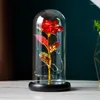 Decoratieve bloemen Betoverde sprankelende roos Moederdagcadeaus Bladgoud LED-licht Kunstbloem Valentijnsdag Verjaardagscadeau voor mama