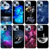 Space Astronaut Soft TPU -fodral för iPhone 15 Plus 14 Pro Max 13 12 11 XR XS 8 7 iPhone15 Fashion Starry Sky Night Sky Moon Ocean Mobile Mobiltelefon Back Cover Skin