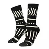 Chaussettes pour hommes Tissu de boue africaine Noir et blanc Homme Homme Femme Bas d'hiver Harajuku