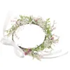 装飾的な花人工花冠冠の花輪の小道具女性の女の子のヘッドピースのためのフラワーヘッドバンド
