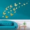 Wall Stickers Cartoon Butterfly Background Acrylic Mirror DIY Decoration For Bathroom Home