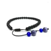 Bracelets de cheville pierre naturelle obsidienne cheville 6-8mm perles rondes réglables Bracelet de cheville hommes pour femmes sur la jambe chaîne bijoux de pied