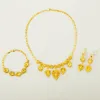 Wedding Jewelry Sets Ethiopian Set Gold Color African Gift Arab Bride Dowry NecklaceBraceletEarrings for Women Dubai Fashion 230804