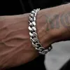 Linkarmbanden 9 mm/11 mm Cubaanse kettingheren Bracelet Goud zilveren kleur Hip-hop roestvrijstalen mode-sieraden Kerstcadeau