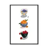 Moderne De Noël Toile Peinture Mur Art Floral Style Vaisselle Affiches Et Impression pour Cuisine Décoration de La Maison Mur Photos w06