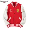 Giacche da uomo Supzoom Arrivo Lettera Manica a costine Cotone Top Moda monopetto Bomber casual Giacca da baseball Cappotto cardigan allentato 230804