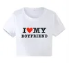 designer t-shirt été manches courtes femmes t-shirt I Love MY BOYFRIEND top tee