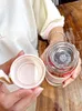 ティーイン注入剤ガールズカップ付き水筒ガラスボトルドリンクウェア透明ミルクジュースポータブルシンプルな誕生日プレゼント