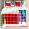 Sängkläder sätter periodiska bord över element duvet täcker säng set hem textil täcke kuddar sovrum dubbel inget ark