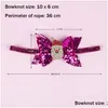 Accesorios para el cabello Oc Dw001 Arco para niños Navidad en Europa y América Rosa brillante Nudo de mariposa Pelos Banda Entrega de gota Bebé Niño Dhycr