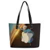 Kvällspåsar Howls Moving Castle Handväskor Lady Sophie Falling Down Tote Bag Casual School Shoulder Belt PU LEATHER SHOPPER