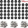 Bath Accessory Set 120 Pcs Soft Cutting Board Rubber Feet With Stainless Steel Screws 0.28 X 0.59 For Furniture Electronics And Appliances