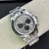 Tasarımcı İzle Erkekler En İyi Lüks Saat Su geçirmez Safir 40mm Panda Dial Lastik Band Erkekler Saat Montre de Luxe Fabrika Hediye İzle 007