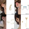 Backs Oorbellen Mode Vlinder Slang Voor Vrouwen Asymmetrische Een stuk Oor Bot Clip Legering Trend Sieraden Geschenken Mannen